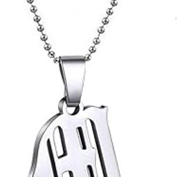 Personalised Old English Initial A to Z Alphabet Letter Customized Gothic Necklace Silver Stainless Steel For Men And Women LC460A-image-10