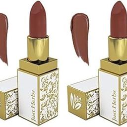 Just Herbs Natural & Organic Herb Enriched Ayurvedic Creamy Matte Lipstick For Dry & Chapped Lips- Paraben & Chemical Free Lipstick (Caramel Medium Brown, Shade no. 16) (Pack of 2)-image-11