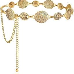 Belts for Women and Girls Stylish Kamarbandh Kamar Chain Waist Belt for Dresses, Jeans, Saree (Golden)-image-82