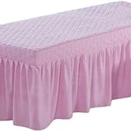 LR Decor SPA Massage Table Skirt Beauty Bed Cover Linen Valance Sheet Pink-image-35