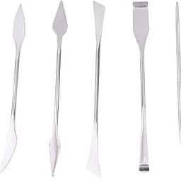 5Pcs Clay Sculpting Tool, Double Ended Stainless Steel Wax Clay Pottery Carving Modeling Sculpture DIY Craft Art Tools Set-image-66