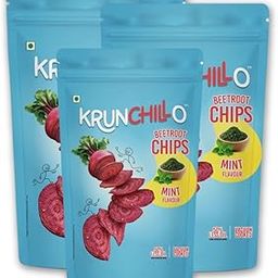 KRUNCHILLO - Beetroot Chips Mint Flavour |Healthy Snacks | High Protein | Source of Fiber |Assorted Pack | 50% Less oil Vaccum Cooked (50g- Pack of 3)-image-19