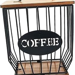 Coffee Capsule Cages Sturdy Coffee Storage Basket for Table Counter Black-image-16