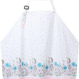 baby wish Nursing Covers For Feeding For Mother Burp Cloth Breathable Maternity Cover For Breastfeeding With Adjustable Neck Strap, 360° Coverage Privacy Cover Nursing Apron Protection Cover,White-image-54