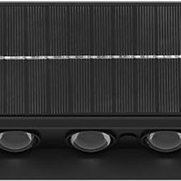 Homehop Solar Light Outdoor Garden Up and Down Waterproof 6 LED Decorative Solar Wall Lamp for Courtyard, Fence, Balcony, Doorway, Path, Porch, Patio (ABS, Black)-image-47