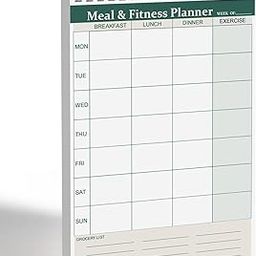 AccuPrints A5 Weekly Fitness Meal Planner Notepad with Exercise Shopping List 50 Sheets in a Pad, Size - 5.8 x 8.2 Inch | For Grocery List-12