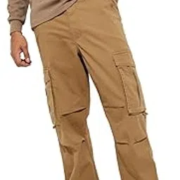 max Men Mid Rise URB_N Textured Cargo Parachute Trousers-picture-15