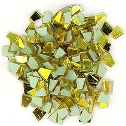 Sweven Art Mirror Mosaic, 12-15mm Size, 5mm Thick, Yellow Color (Pack of 200Gms)-image-13