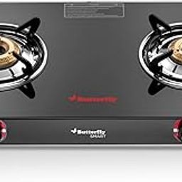 Butterfly Smart 2 Burner Glass Top Gas Stove | Manual Ignition | Scratch Resistant Toughened Glass | Brass Burners | Skid-proof Legs | 1 Year Manufacturer's Warranty | Black-image-11