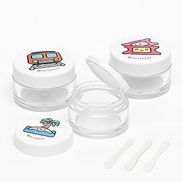 8g Mini Travel Cream Container | Tiny Refillable Jar for Lip Balm, Face Cream & Skincare | Leakproof Cosmetic Jars with Inner Lid – Transparent (Wanderlust, 3 Pcs)-image-80