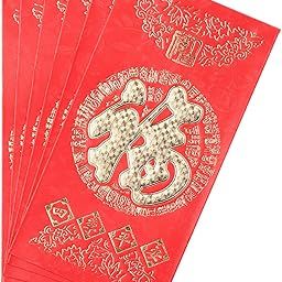 Generic 2021 Red Envelo Chinese Zac Year of The Ox Cartoon Image Money Envelos ng Bao Pack of 6 |-1