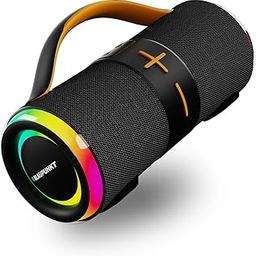 Blaupunkt Atomik Trek Boombox |100 Years German Legacy Audio I 25W True Watt Technology I XLR Dual Passive Radiators I Jazzy Party Ring Neon Lights I IPX5 Splash & Dust Proof Outdoor Bluetooth Speaker-picture-20