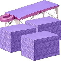 Framendino, 50 Pack Purple Disposable Massage Table Sheets Waterproof Non Woven Fabric Breathable Bed Cover for Salon Chair Hotel Lash Beds 31"x70"-image-53