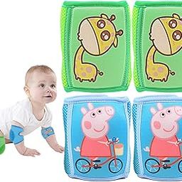MOM CARE Baby Knee & Elbow Pad For Crawling Toddlers, Infant, Girl, Boys, Safety Protector Comfortable Cap For Leg And Hand Ideal For 12-24 Months Babies.(set of 2 pair) Random colors-39