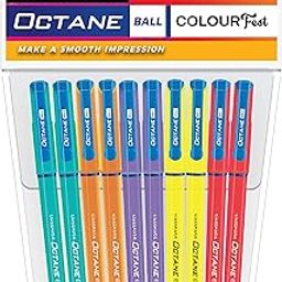 Classmate Octane Colour Fest- Blue Ball Pens (Pack of 10) | Smooth & Fast Writing Ball Pens | Attractive Body Colours|Comfortable to Hold & Write|School & Office Stationery|Work from Home Essentials-image-49