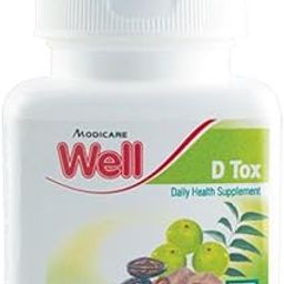 Modicare Well D Tox Body Cleansing Detoxification Natural Weight Management Supplement - Pack of 60 Veg Tablets-1