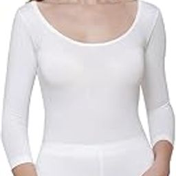 by (Bodycare) Women Off White Solid Thermal Top-image-80