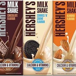 Hershey's Milkshake -Combo of Chocolate 200 ml + Cookies & Creme 200 ml + Strawberry 200 ml - ( Pack of 3 )-26