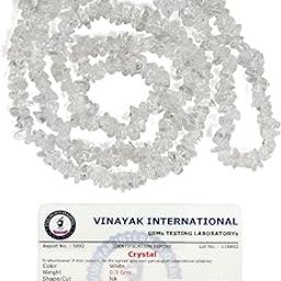 Certified Natural Sphatik Clear Quartz Mala Chip Beads Original Crystal Stone Mala for Reiki Healing and Crystal Healing Stones-image-15
