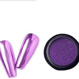 SHILLS PROFESSIONAL Nail Art Chrome Mirror Glitter Pigment Powder (025) Purple-image-49
