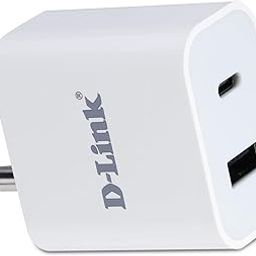 D-Link 20W Dual Port Fast Charger Type-C & USB-A for All Mobiles Phones, Tablets, Power Banks, Smart Watches, Earbuds Etc. Bis Certified, Compact Size & Easy to Carry. - White-16