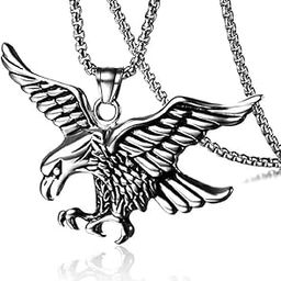 Flying Eagle Silver Plated Pendant Locket for Men and Boys-image-72