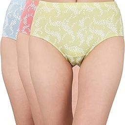 Women's High Waist Full Coverage Printed Stretch Cotton Hipster Panty (Pack of 3)-image-5