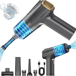 DERJLY - Handheld Vacuum Cleaner for Car, Cordless, Rechargeable Mini Vacuum Cleaner with Powerful Suction, Portable Cordless Small Vacuum Cleaner for Carpets, Car, Black-image-84