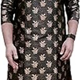 Men New Look Gold Leaves Jacquard Kurta & Churidar Set with 6 colour-image-45