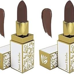 Just Herbs Natural & Organic Herb Enriched Ayurvedic Creamy Matte Lipstick For Dry & Chapped Lips- Paraben & Chemical Free Lipstick(Taupe, Shade no. 14) (Pack of 2)-image-10