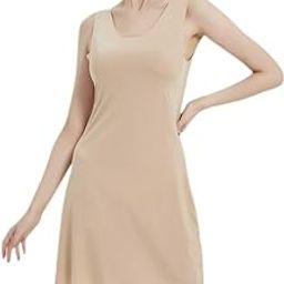 Long Nylon Camisole Inner/Slip for Women with Seamless Design Above Knee.-image-14