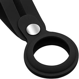 CALANDIS Silicone Case Protective Cover Protector for Airtags Locator Black-image-10