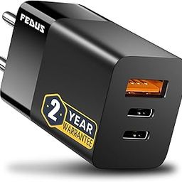 FEDUS 100w gan Charger, 100w Fast Charger Gan Adapter 1 Type C & 1 USB Port Fast Charging Adapter Wall Charger for Samsung, iPhone, Tab/Pad MacBook, Dell, HP, ASUS, 100W, Devices, 2 Yr Warranty-image-57