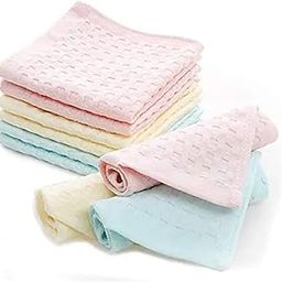 100% Cotton Small Size Handkerchief/Rumal/Face Towel for Kids, Women, Girls and Baby | Extra Soft And Super Absorbent Handkerchieves For Women's - Set of 6 & 12 (11" x 11") - Multicolored-6