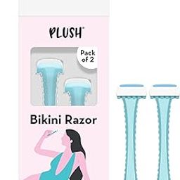 Plush Reusable Bikini Razor for Women (2 Pcs) | Best Razor for Shaving Private Parts & Pubic Area | German Precision Blades, Lubricating Strips & Safety Comb for 1-Stroke Shave | No Bumps, No Cuts-20