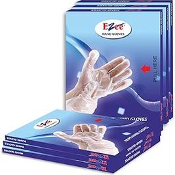 Ezee Multipurpose Disposable Hand Gloves Pack of 600 | Transparent & Disposable Gloves | Universal Size Gloves | For Gardening, Cleaning and Public Areas-0