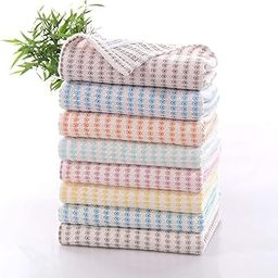 SAMI STUDIOS Kitchen Towels Cotton for Home, Soft & Absorbent Hand Towel for Kitchen Cleaning & Quick Drying of Plates & Glasses, 25 x 35 cm, Picnic Stripe - Mixed Colors Set of 8, multi-20