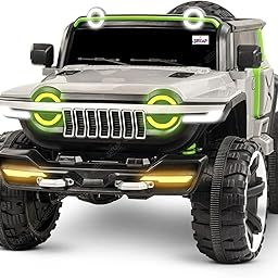 Srecap 1166 Battery Operated Jeep for Kids, Ride on Toy Kids Car with Light & Music | Electric Jeep Battery Car | Baby Big Car for Kids to Drive 1 to 10 Years Boys Girls (Grey)-image-18