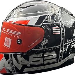 LS2 Helmets - FF320 Stream Evo - Max - Gloss Black Orange - Dual Visor Helmet with Anti Fog Lens and Double D Ring Chin Strap-31