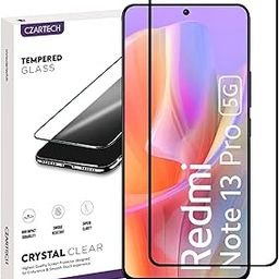 Czartech Tempered Glass for Xiaomi Redmi Note 13 5G / Redmi Note 13 Pro 5G Screen Protector Edge to Edge With Easy Cleaning Kit-2