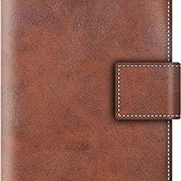 Passport Holder Wallet - Vegan Leather Passport Cover for Men or Women with 3 to 4 Passport Holder with Coin Pocket, Card Holder, Cash (Brown, Plain)-image-94