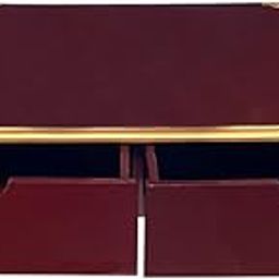 Lalhaveli Multi Purpose Wooden Pooja Stand peetalu Home Decoration Chowki Stool for mandir Inside Drawers Bajot End Table (24X15X9 Inch) (Brown)-28