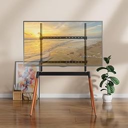 Audiovan Tripod TV Stand Wooden Floor TV Stand (Height - 1455) 100x100-600x400 VESA Corner with Mount/Easel, Floor Standing (Black, 55-86 Inch)-image-35