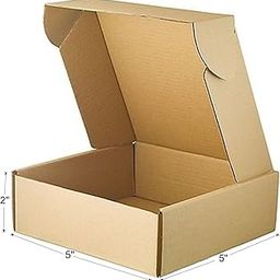 Box Brother 3 Ply Brown Flap Corrugated Packaging Box Size: 5x5x2 Length 5 inch Width 5 inch Height 2 inch 3Ply Corrugated Packaging Box (Pack of 50)-image-88