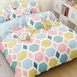WELLFIT® Premium Soft Glace Cotton Single Size Duvet Cover II Razai Cover II Quilt Cover II Comforter Cover with Zipper 60x90 inch-image-46