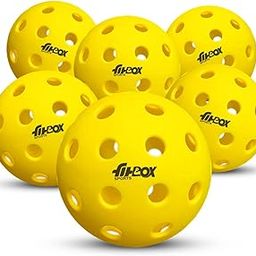 FitBox Sports Pickleball Balls Set of 6 – Bright, Durable Indoor & Outdoor Balls for Casual Play, 40 Hole Design – Great for Families & Beginners-image-25