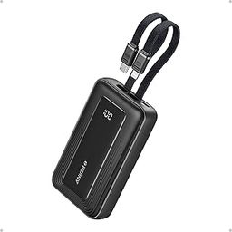 Anker Zolo Power Bank, 10,000mAh 30W Max Fast Portable Charger with Built-in USB-C and MFi Certified Lightning Cables, USB-C&A, Battery Pack for iPhone 16/15 Series, MacBook, Galaxy (Black)-18