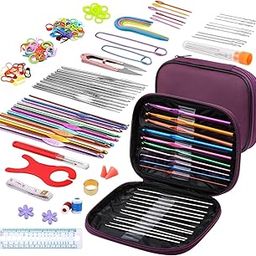 111 pcs Crochet Hook Set and Knitting Needles Set – Complete Crochet Needle and Knitting Kit with Crochet Hooks, Crochet Needles, Knitting Tools, Crosia Needle, and Wool Knitting Needles for Beginners and Experts-image-82