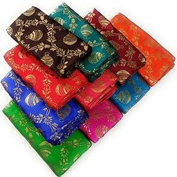 Women's Cotton Blend Unstitched 1 Meters Each Blouse Materials (Multicolour, Free Size) - Pack of 10 Pieces -SA47-picture-27