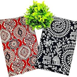 Mehak Pure Cotton Unstitched Printed Fabric Material for Women Kurta | Blouse | Palazzos | Piece Material for Women Pack-2-image-89